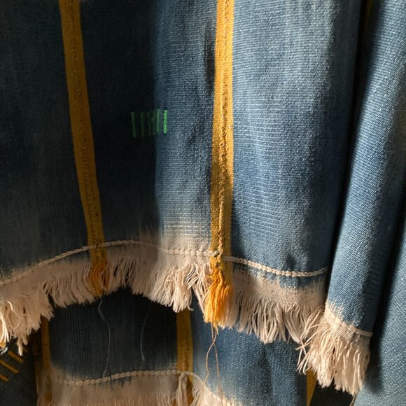 Striped Hooded Poncho Jacket - Picture 7 of 11